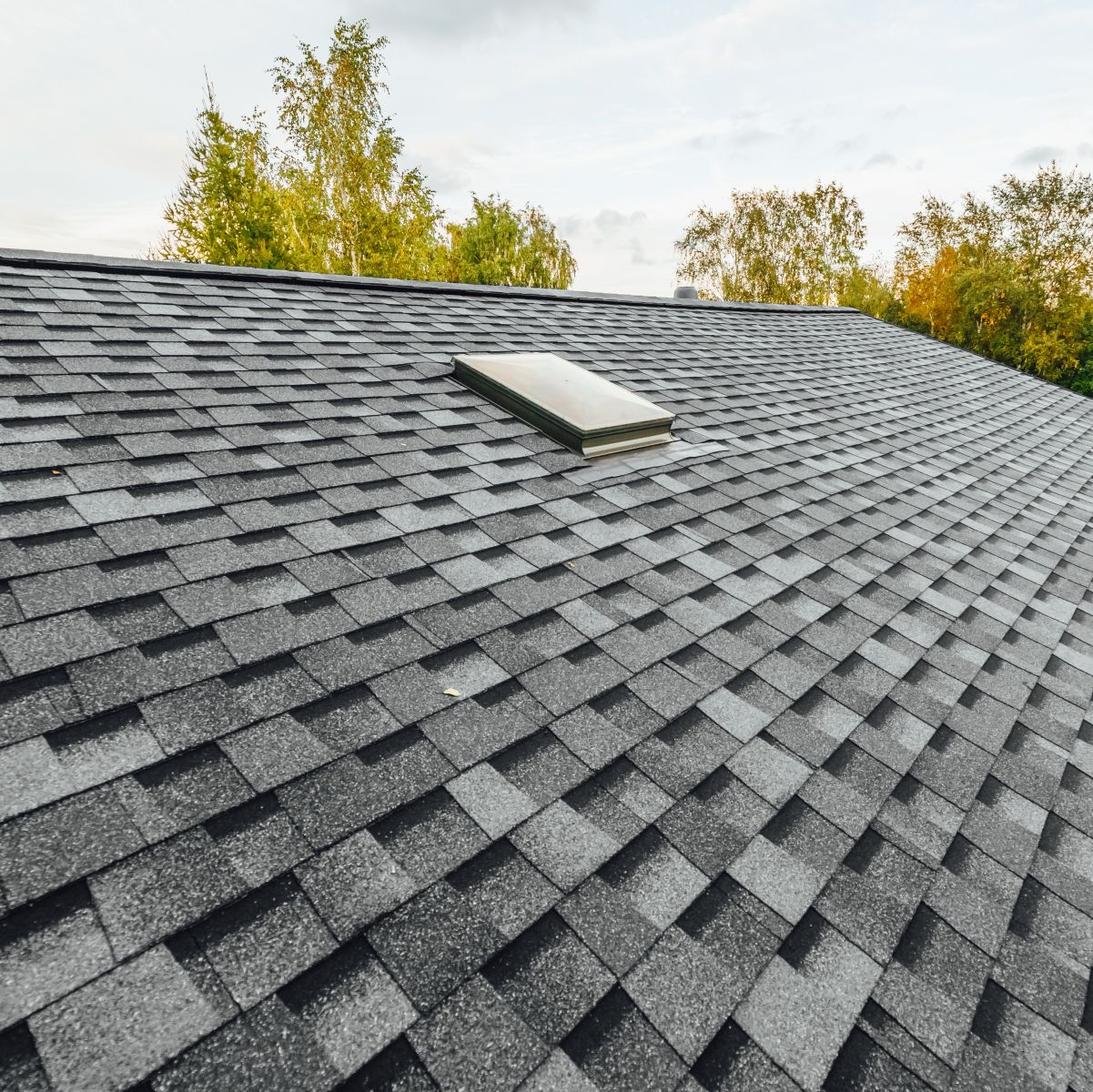 Severely damaged residential roof